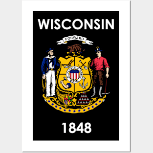 Wisconsin Flag Posters and Art